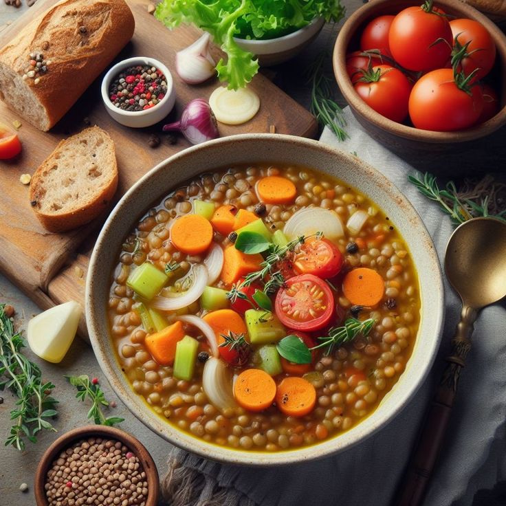 Curry Vegano de Lentilhas com Legumes: Nutritivo e Reconfortante