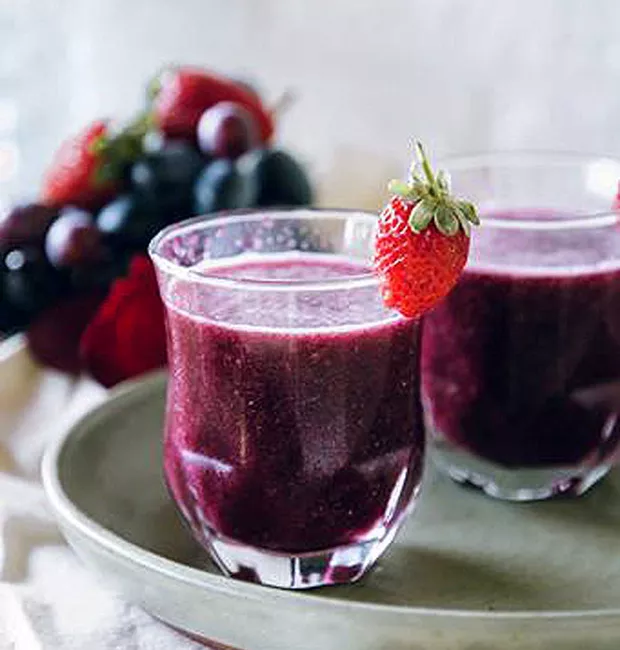 Smoothie Detox de Frutas Vermelhas