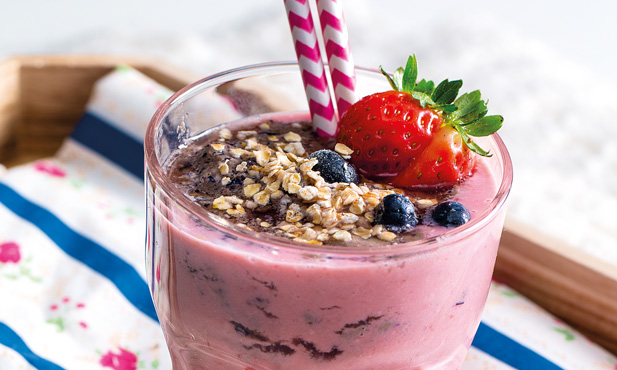 Smoothie de Frutas Vermelhas com Aveia